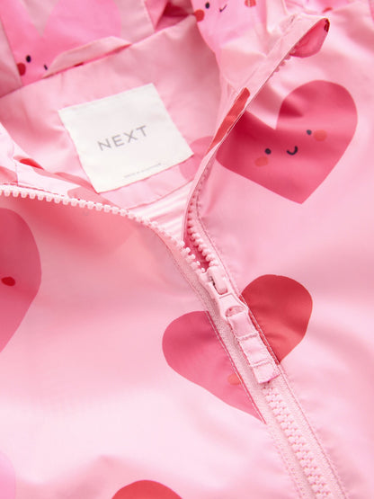 Dsiney Kidz - Pink Heart Shower Resistant Printed Raincoat (3mths-7yrs) image 7