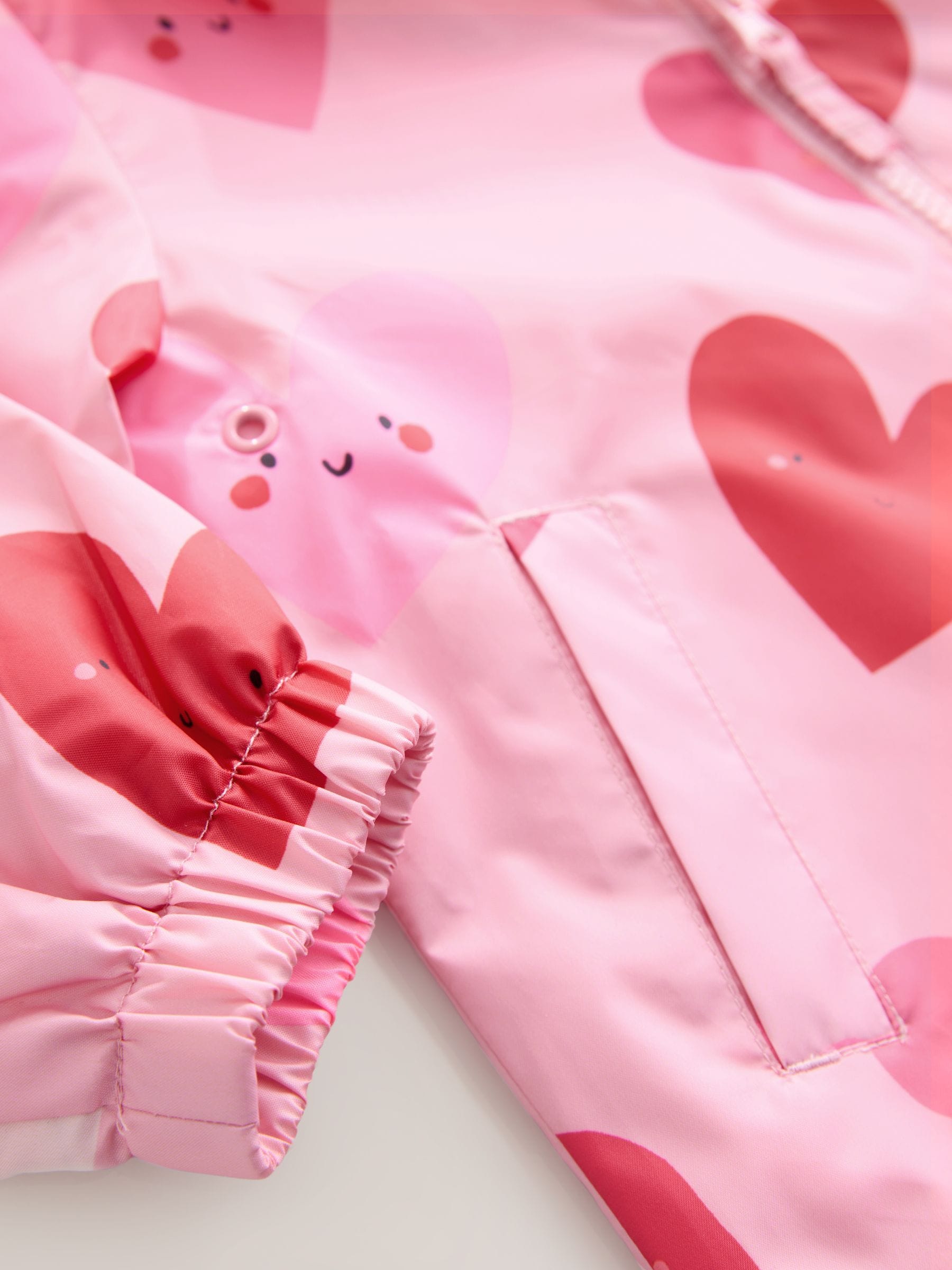 Dsiney Kidz - Pink Heart Shower Resistant Printed Raincoat (3mths-7yrs) image 8