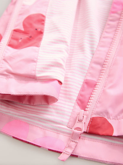 Dsiney Kidz - Pink Heart Shower Resistant Printed Raincoat (3mths-7yrs) image 9
