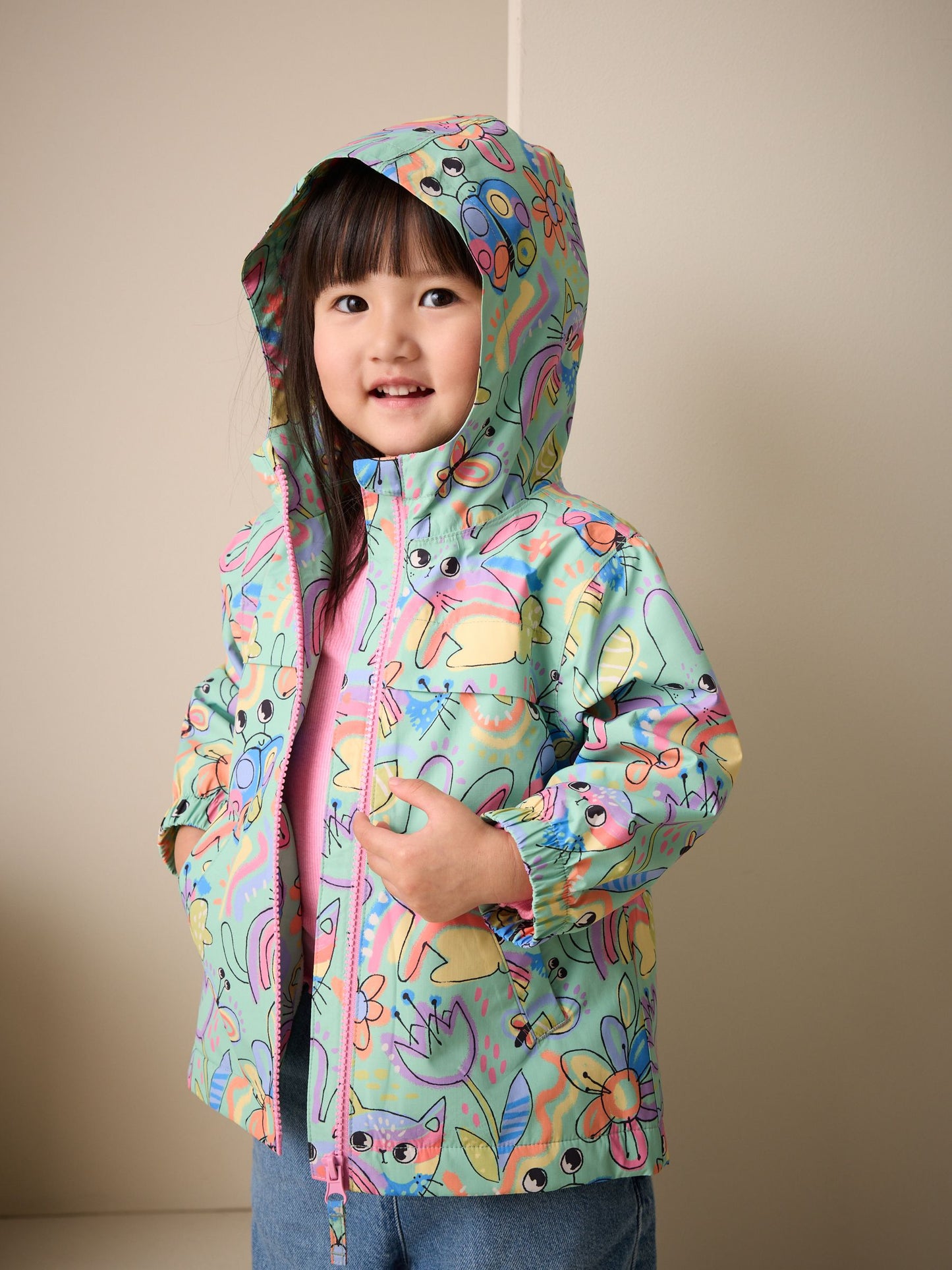Dsiney Kidz - Green Character Waterproof Jacket (6mths-7yrs) image 2