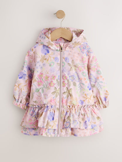 Dsiney Kidz - Pink Floral Printed Shower Resistant Frill Hem Raincoat (3mths-7yrs) image 6