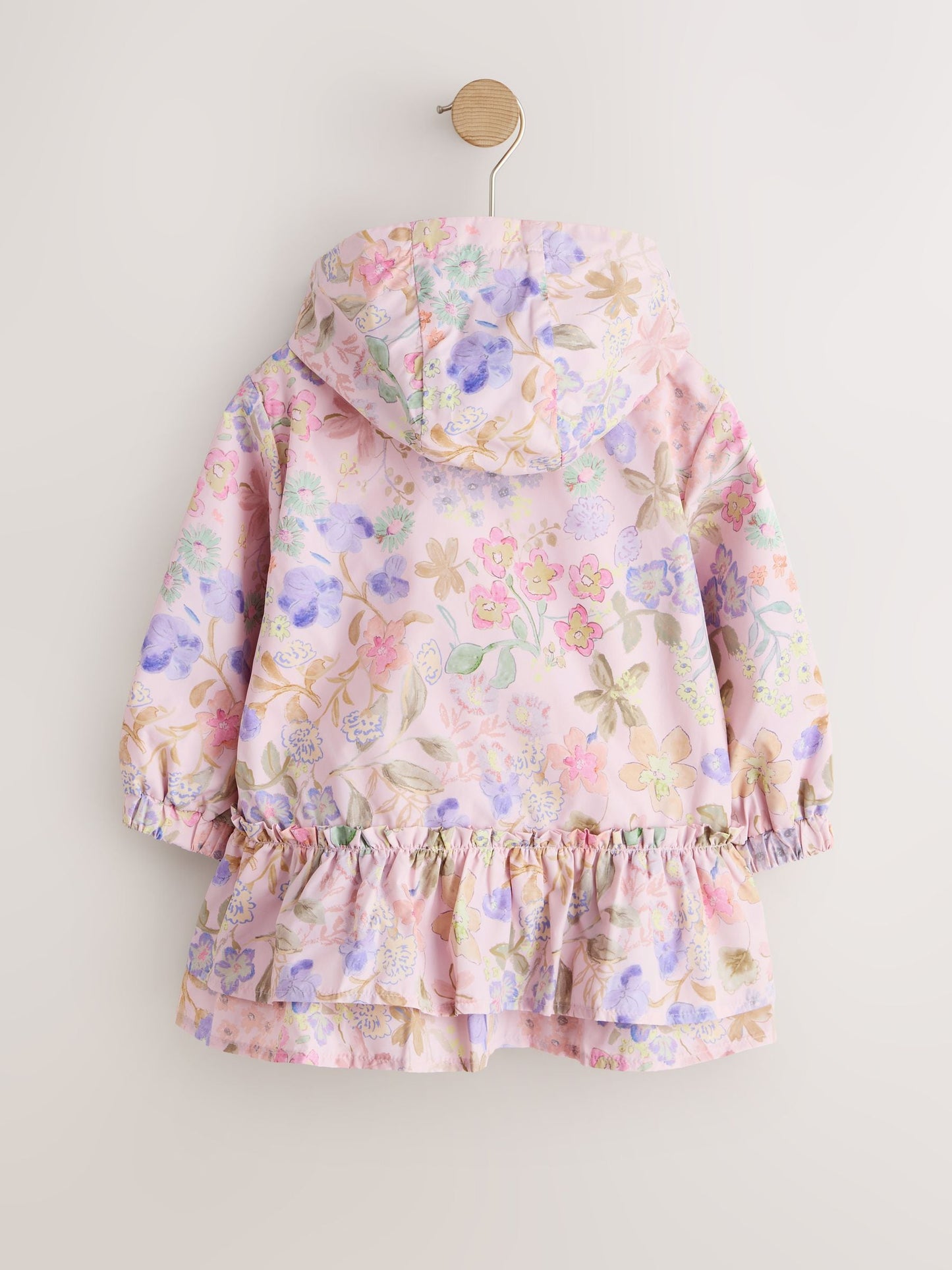Dsiney Kidz - Pink Floral Printed Shower Resistant Frill Hem Raincoat (3mths-7yrs) image 8