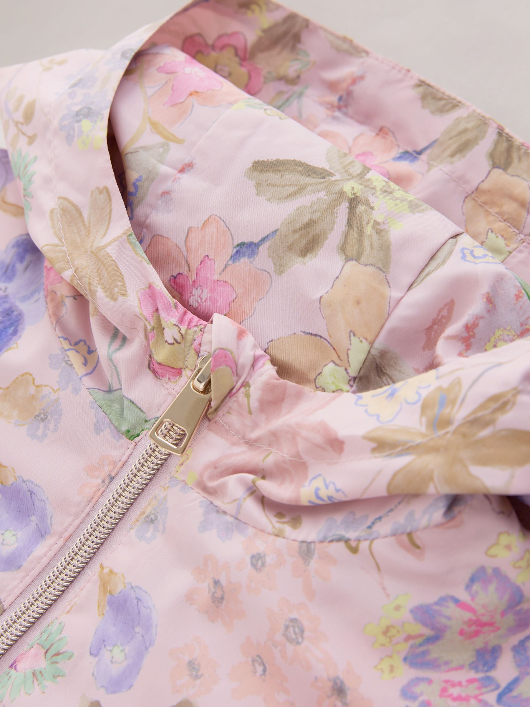 Dsiney Kidz - Pink Floral Printed Shower Resistant Frill Hem Raincoat (3mths-7yrs) image 9