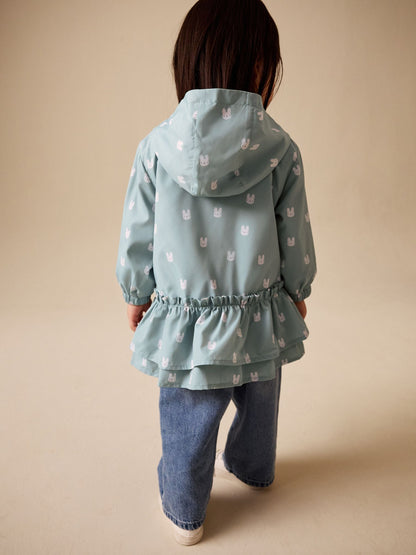 Dsiney Kidz - Sage Bunny Printed Shower Resistant Frill Hem Raincoat (3mths-7yrs) image 3