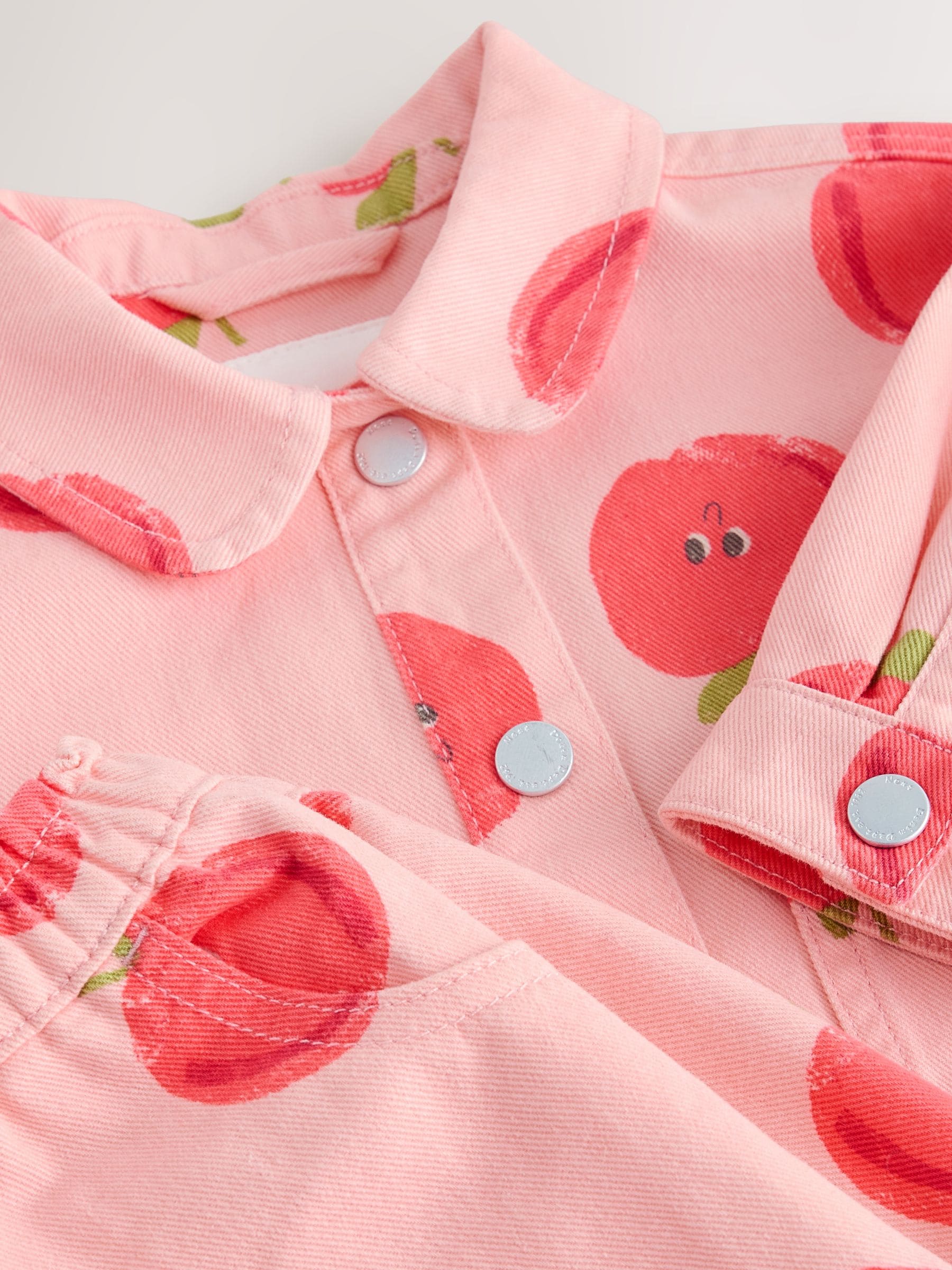 Pink Apple Printed Jacket And Shorts Set (3mths-7yrs) image 9