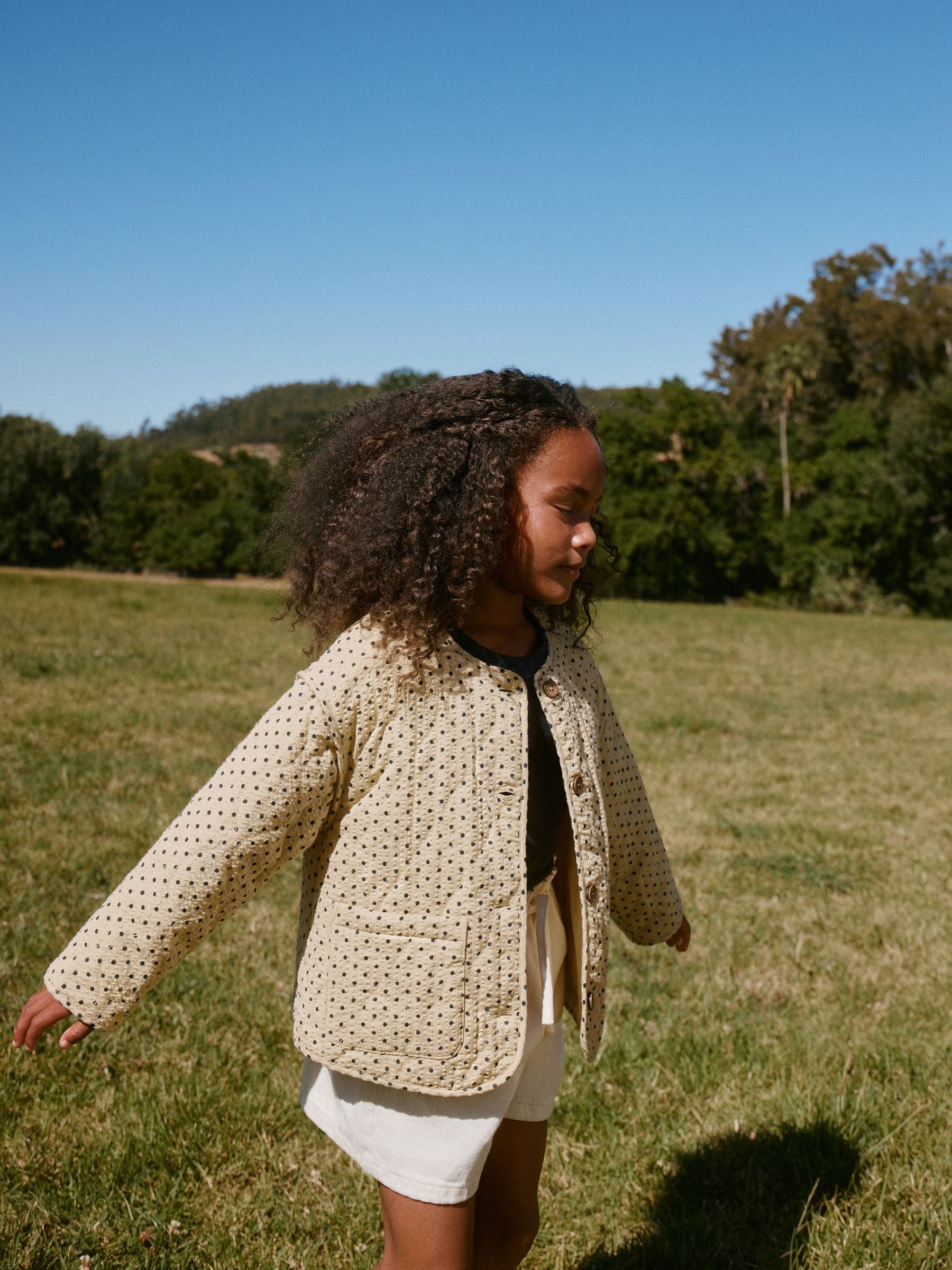 Dsiney Kidz - Yellow Polka Dot' Cotton Quilted Jacket (3-16yrs) image 2