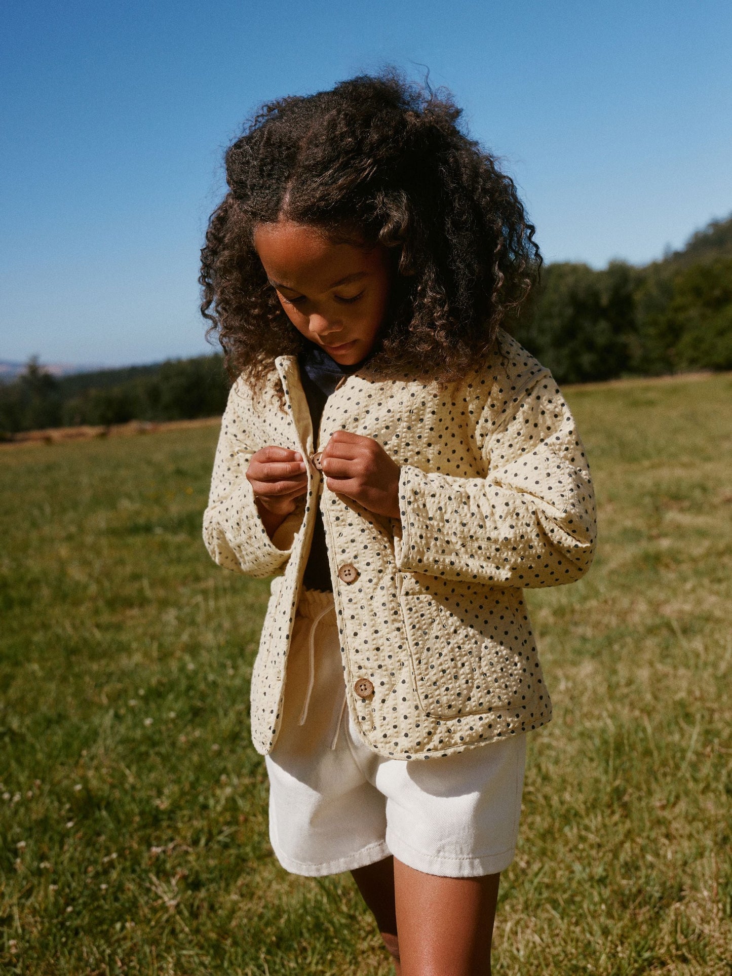 Dsiney Kidz - Yellow Polka Dot' Cotton Quilted Jacket (3-16yrs) image 3