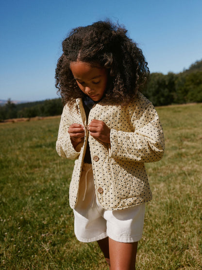 Dsiney Kidz - Yellow Polka Dot' Cotton Quilted Jacket (3-16yrs) image 3