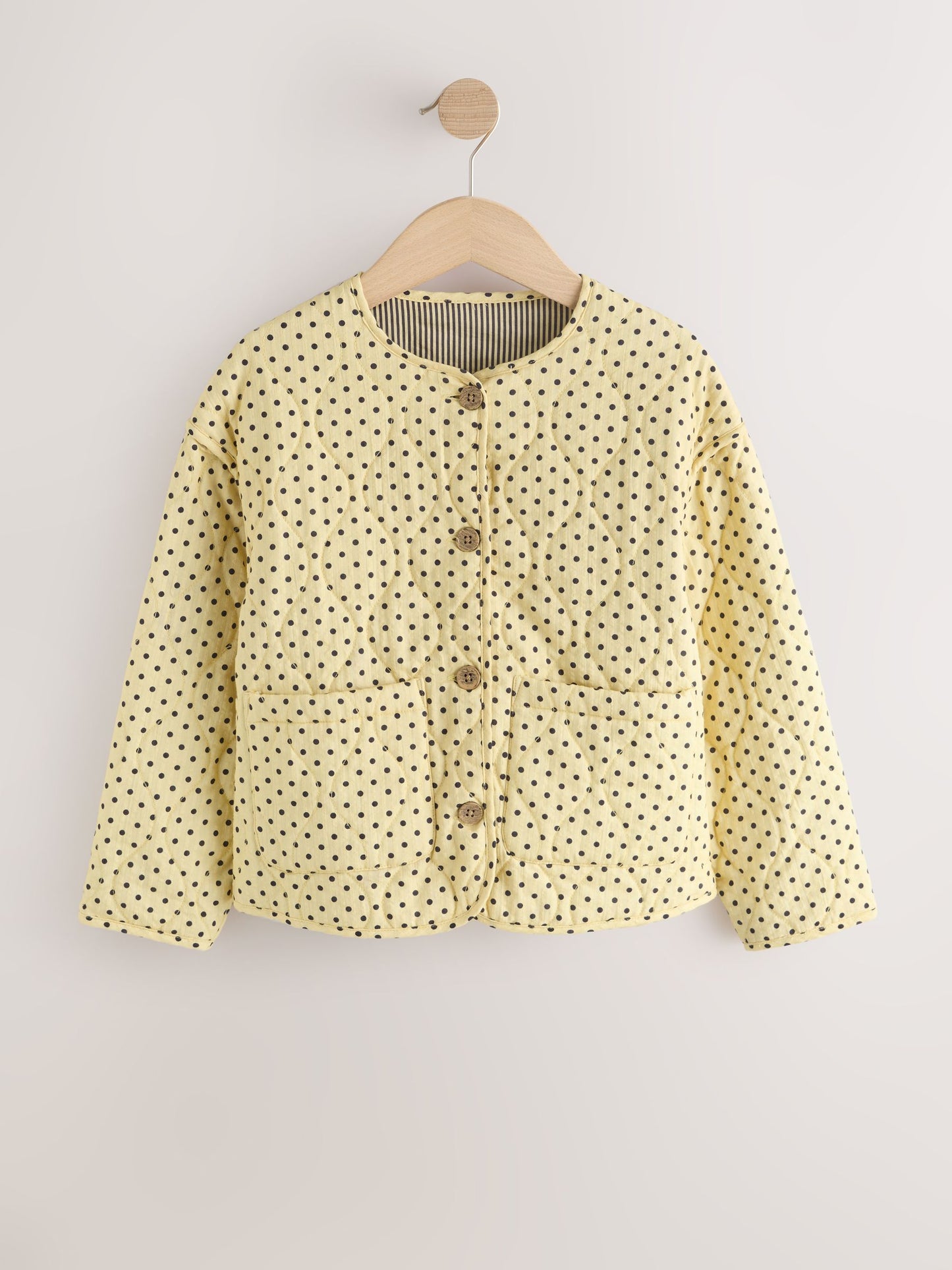 Dsiney Kidz - Yellow Polka Dot' Cotton Quilted Jacket (3-16yrs) image 5