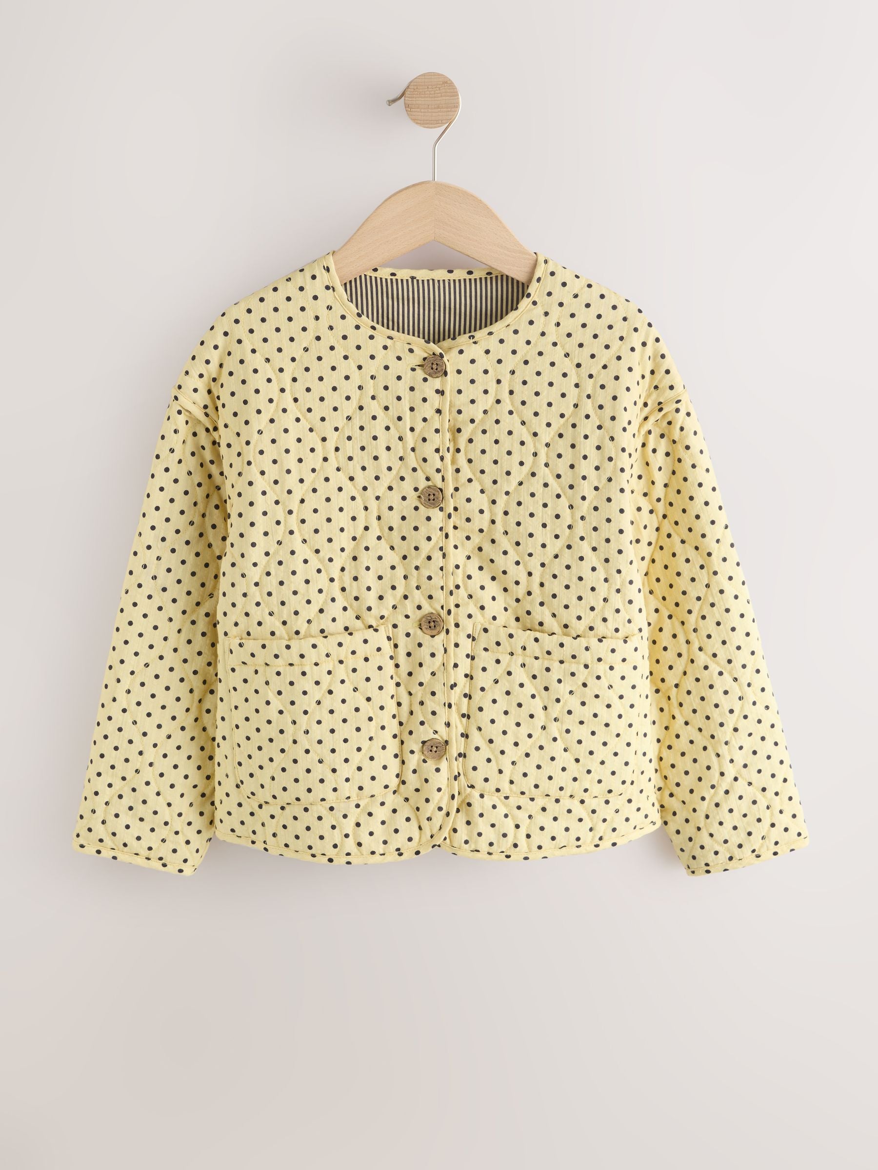 Dsiney Kidz - Yellow Polka Dot' Cotton Quilted Jacket (3-16yrs) image 5