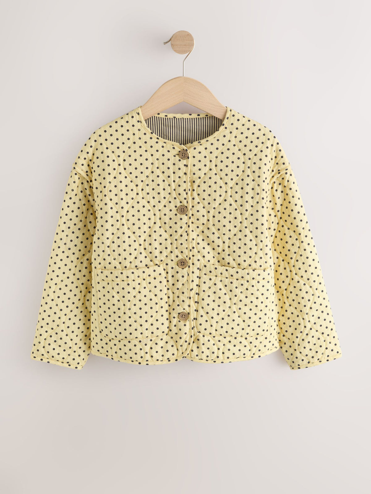 Dsiney Kidz - Yellow Polka Dot' Cotton Quilted Jacket (3-16yrs) image 5