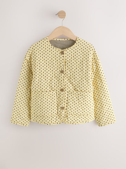 Dsiney Kidz - Yellow Polka Dot' Cotton Quilted Jacket (3-16yrs) image 5