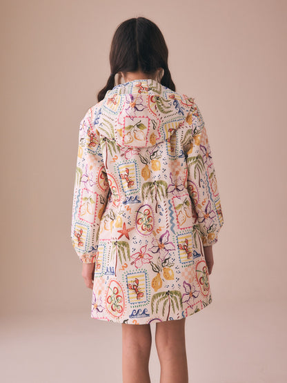Dsiney Kidz - Cream Multi Pattern Waterproof Printed Jacket (3-16yrs) image 4
