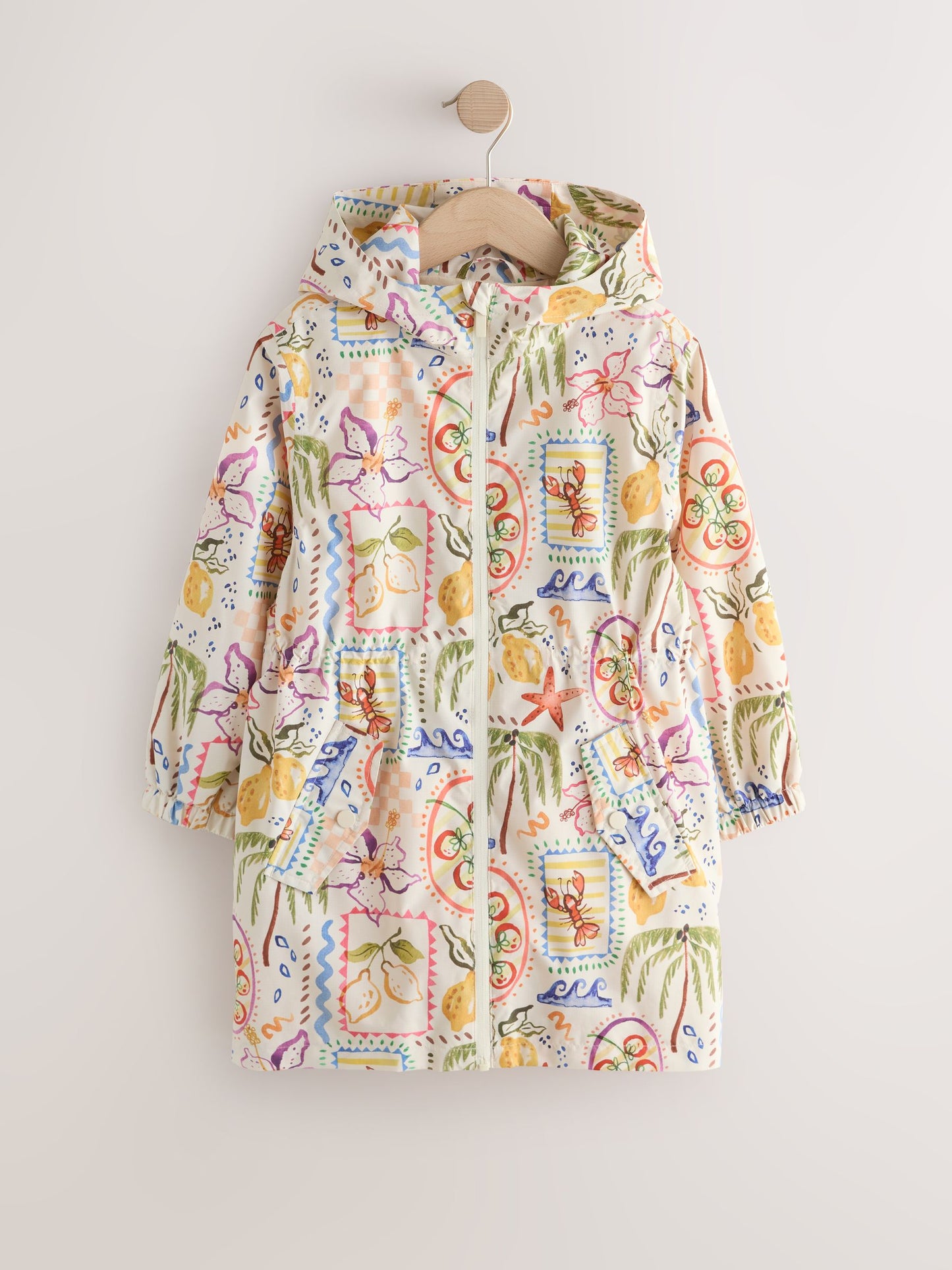 Dsiney Kidz - Cream Multi Pattern Waterproof Printed Jacket (3-16yrs) image 6