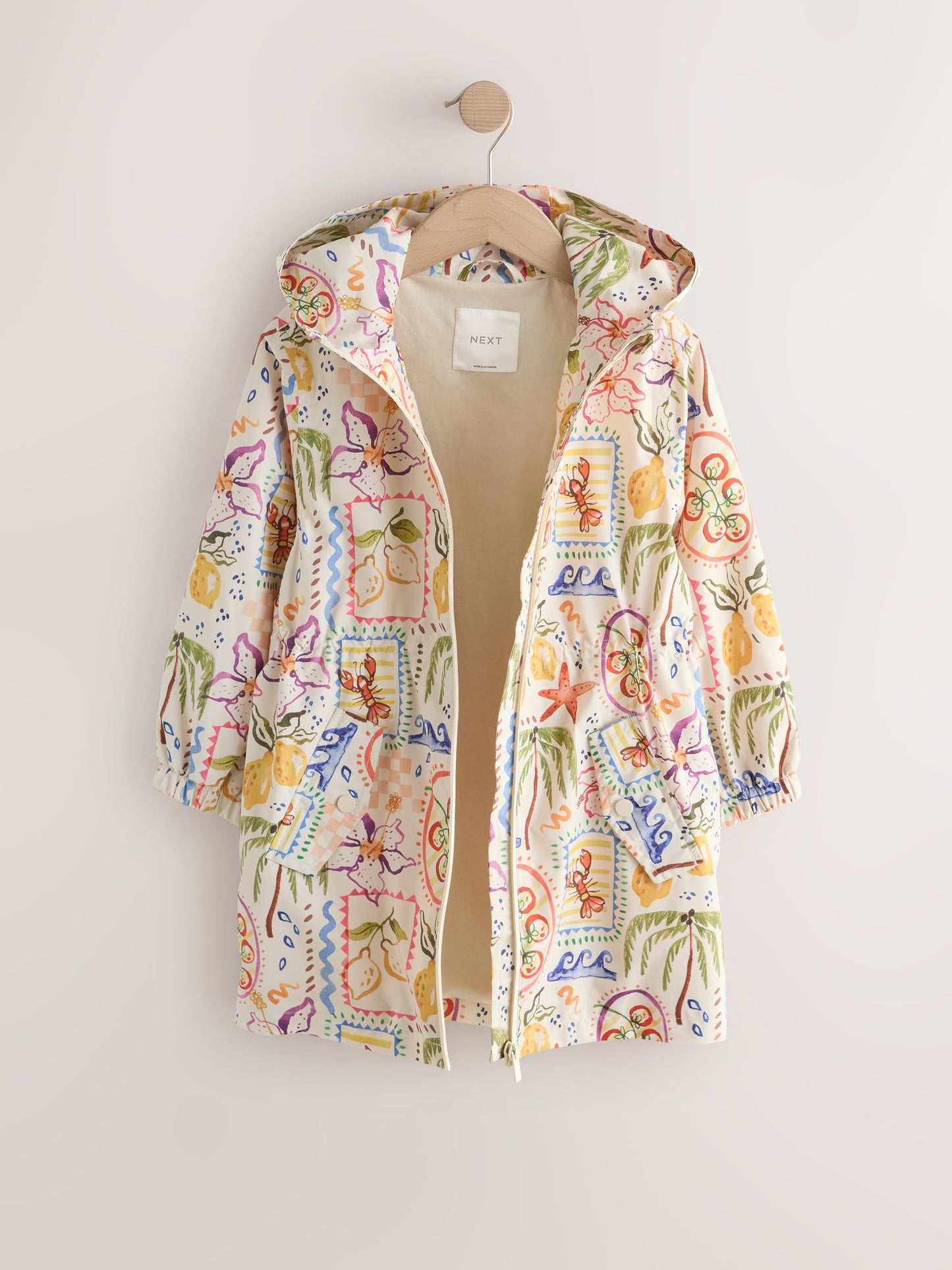 Dsiney Kidz - Cream Multi Pattern Waterproof Printed Jacket (3-16yrs) image 7