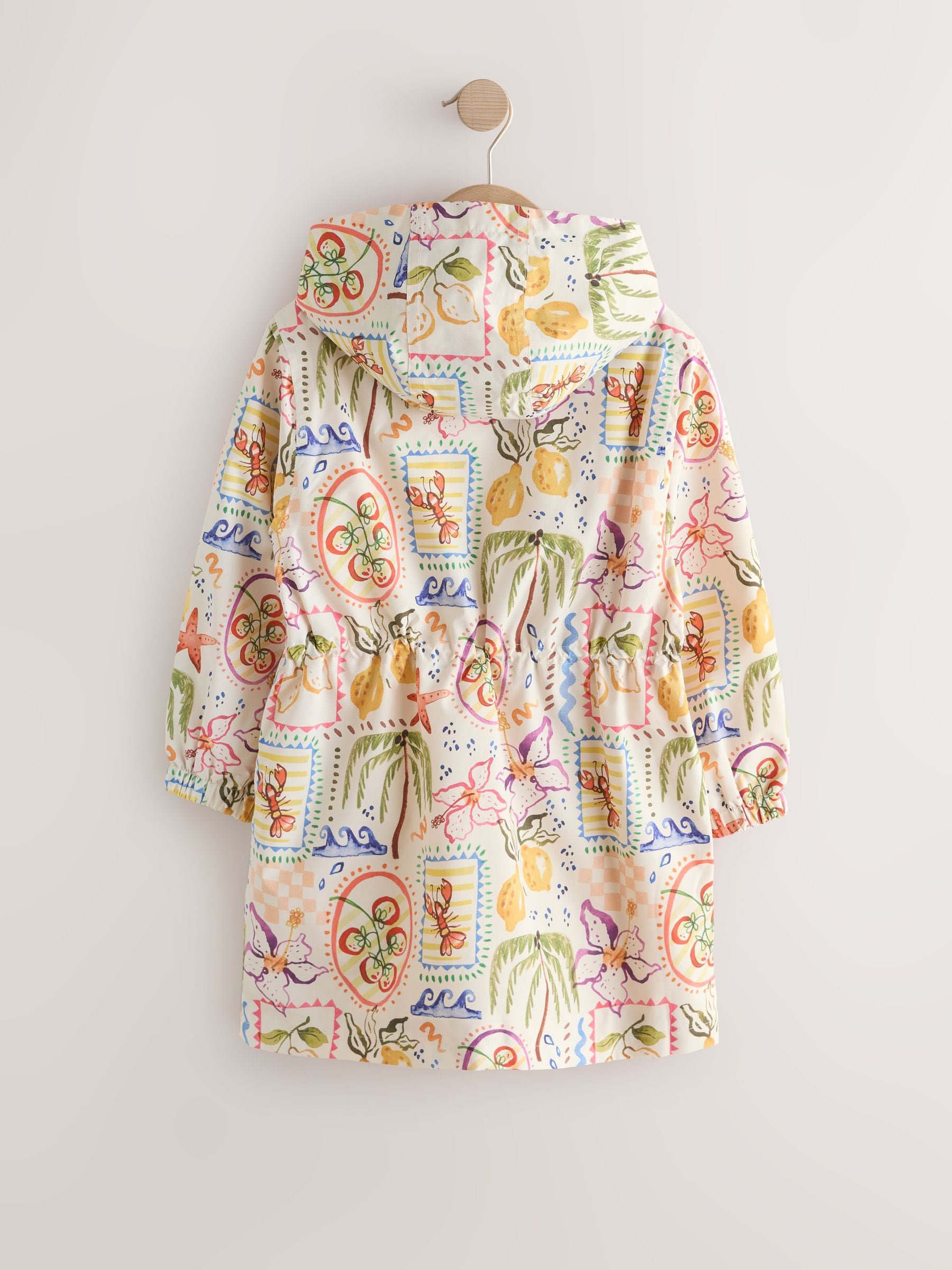 Dsiney Kidz - Cream Multi Pattern Waterproof Printed Jacket (3-16yrs) image 8