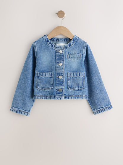 Dsiney Kidz - Mid Blue Collarless Denim Jacket (3-16yrs) image 5
