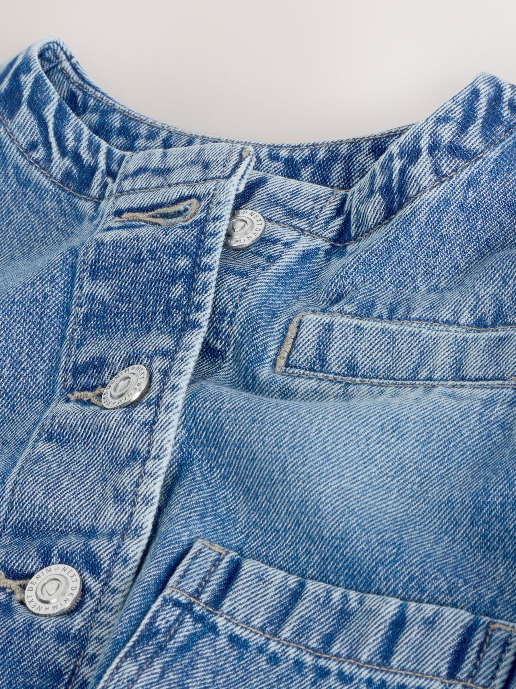 Dsiney Kidz - Mid Blue Collarless Denim Jacket (3-16yrs) image 8
