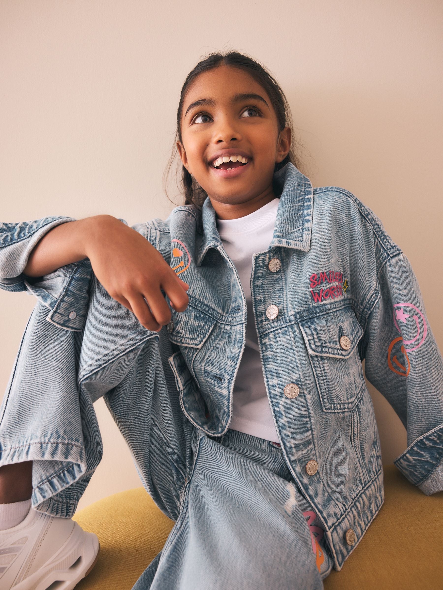 Dsiney Kidz - Mid Blue Smiley Denim Jacket (3-16yrs) image 1