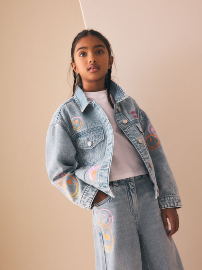 Dsiney Kidz - Mid Blue Smiley Denim Jacket (3-16yrs) image 2