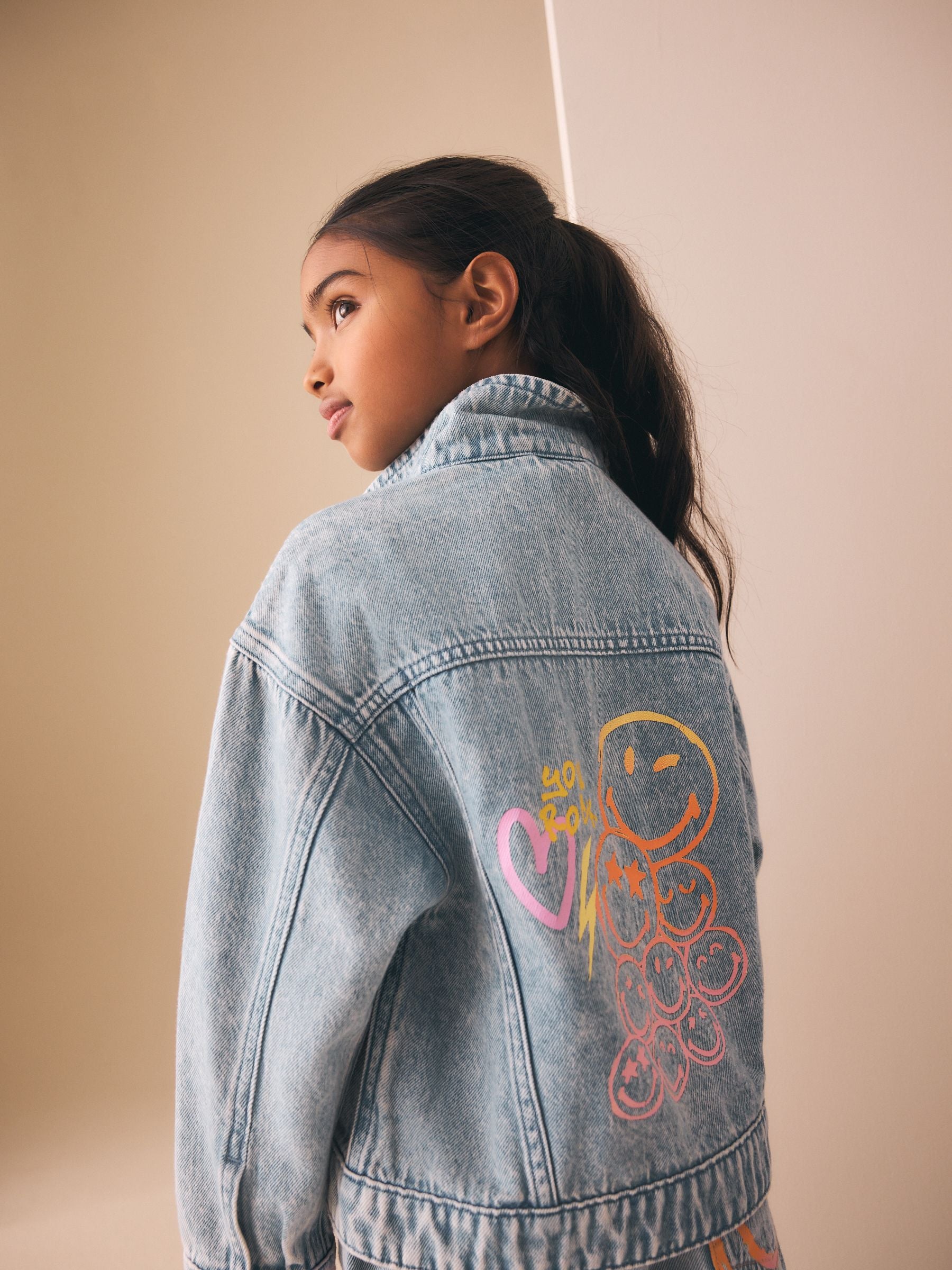 Dsiney Kidz - Mid Blue Smiley Denim Jacket (3-16yrs) image 3
