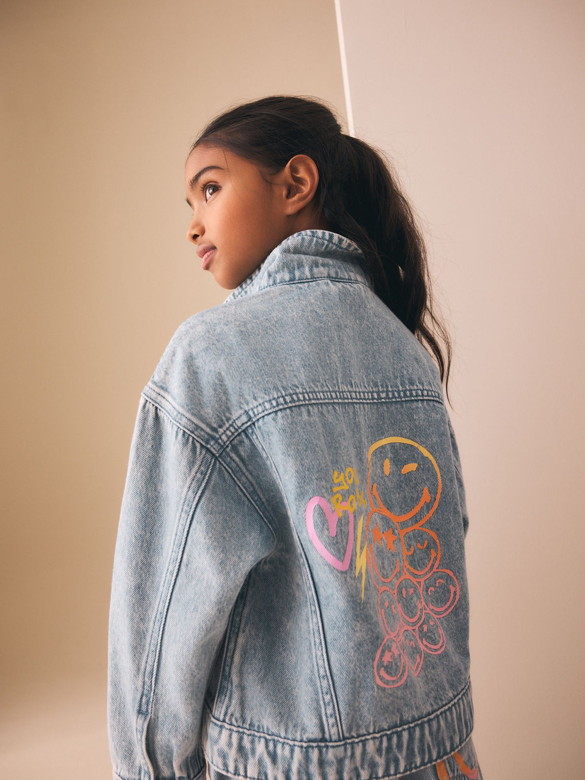 Dsiney Kidz - Mid Blue Smiley Denim Jacket (3-16yrs) image 3