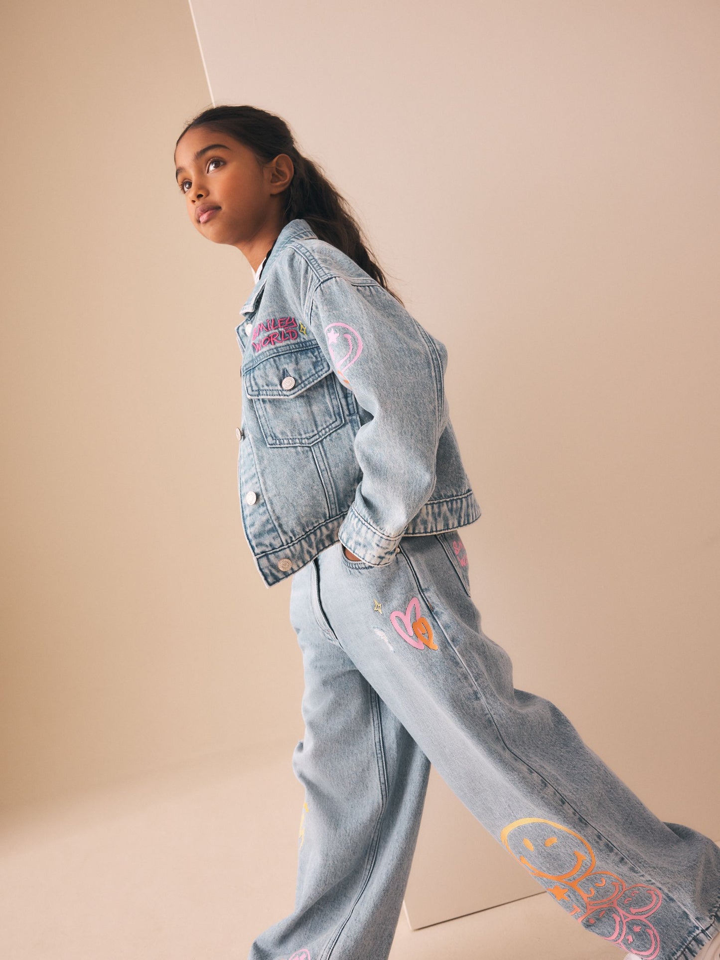 Dsiney Kidz - Mid Blue Smiley Denim Jacket (3-16yrs) image 4