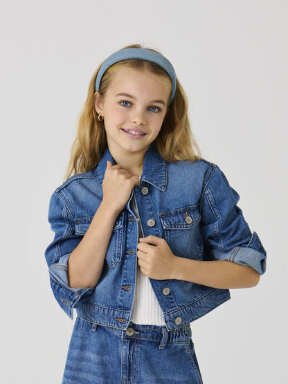 Dsiney Kidz - ONLY KIDS Blue Cropped Denim Jacket image 1