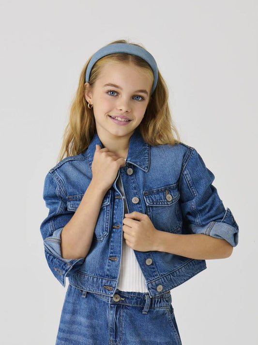 Dsiney Kidz - ONLY KIDS Blue Cropped Denim Jacket image 1
