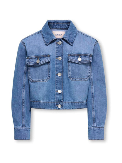 Dsiney Kidz - ONLY KIDS Blue Cropped Denim Jacket image 2