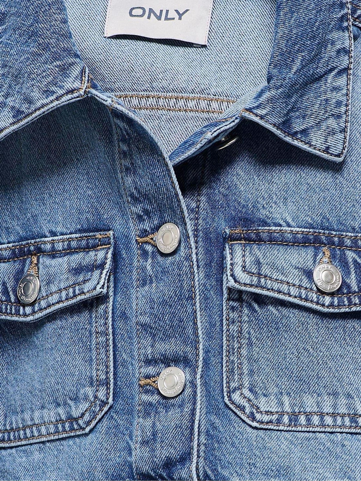 Dsiney Kidz - ONLY KIDS Blue Cropped Denim Jacket image 4