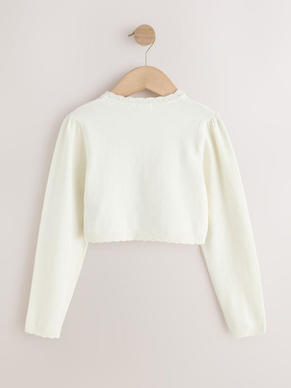 Dsiney Kidz - Ecru Occasion Bridesmaid Knitted Cardigan Shrug (3mths-16yrs) image 5