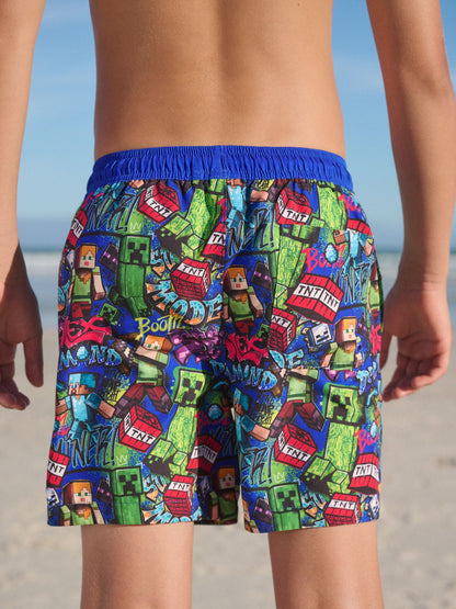 Dsiney Kidz - Navy Minecraft Swim Shorts (3-16yrs) image 3