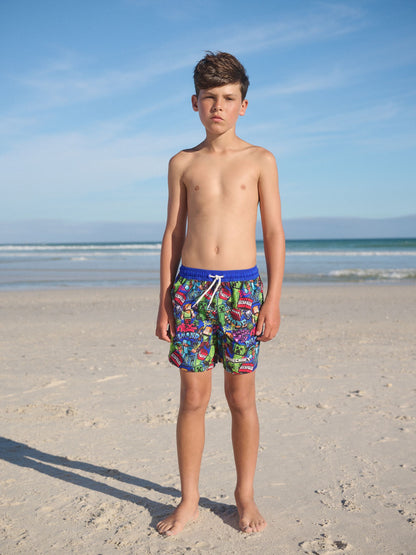 Dsiney Kidz - Navy Minecraft Swim Shorts (3-16yrs) image 4