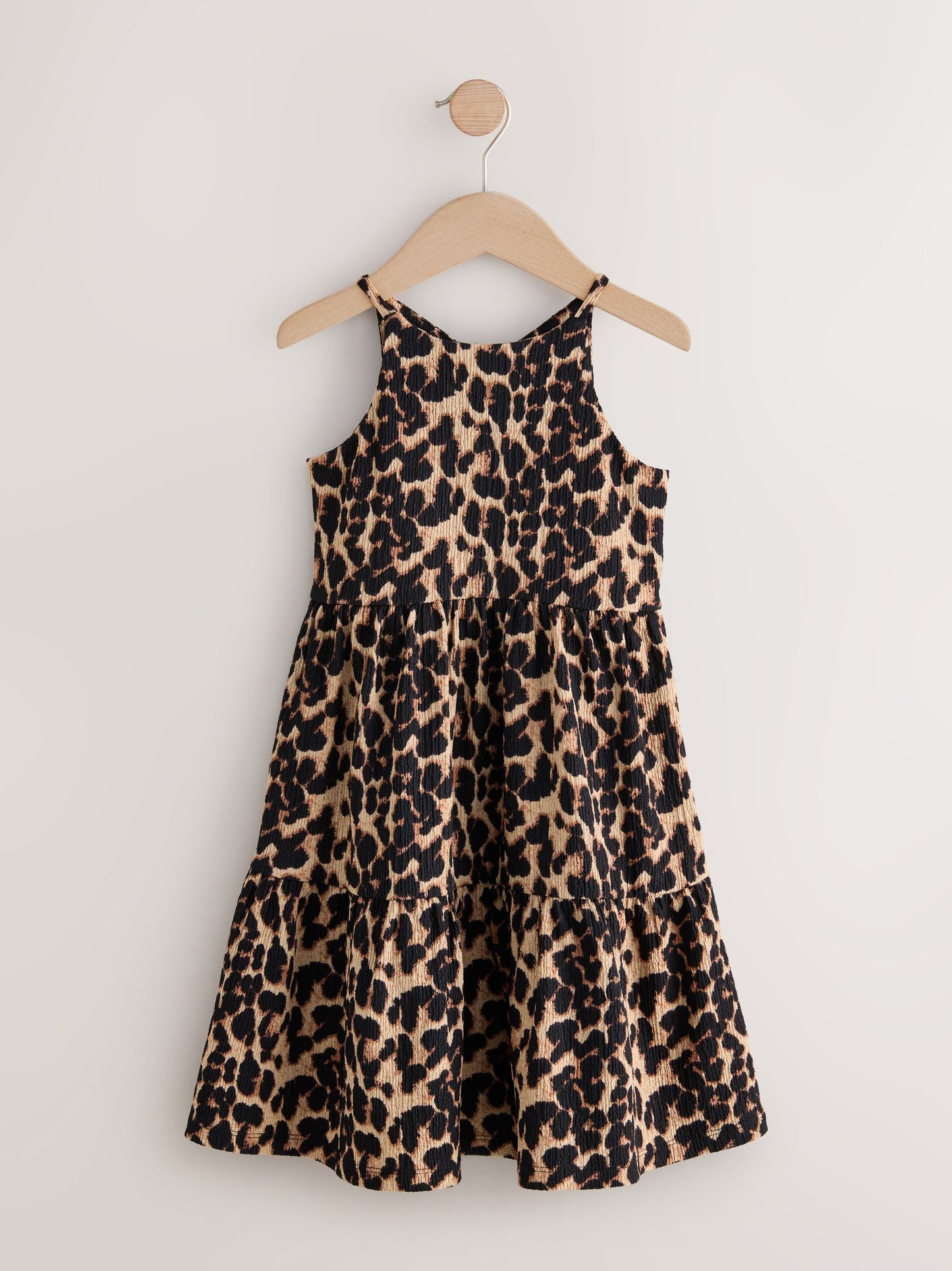 Animal Strappy Crinkle Summer Dress (3-16yrs)