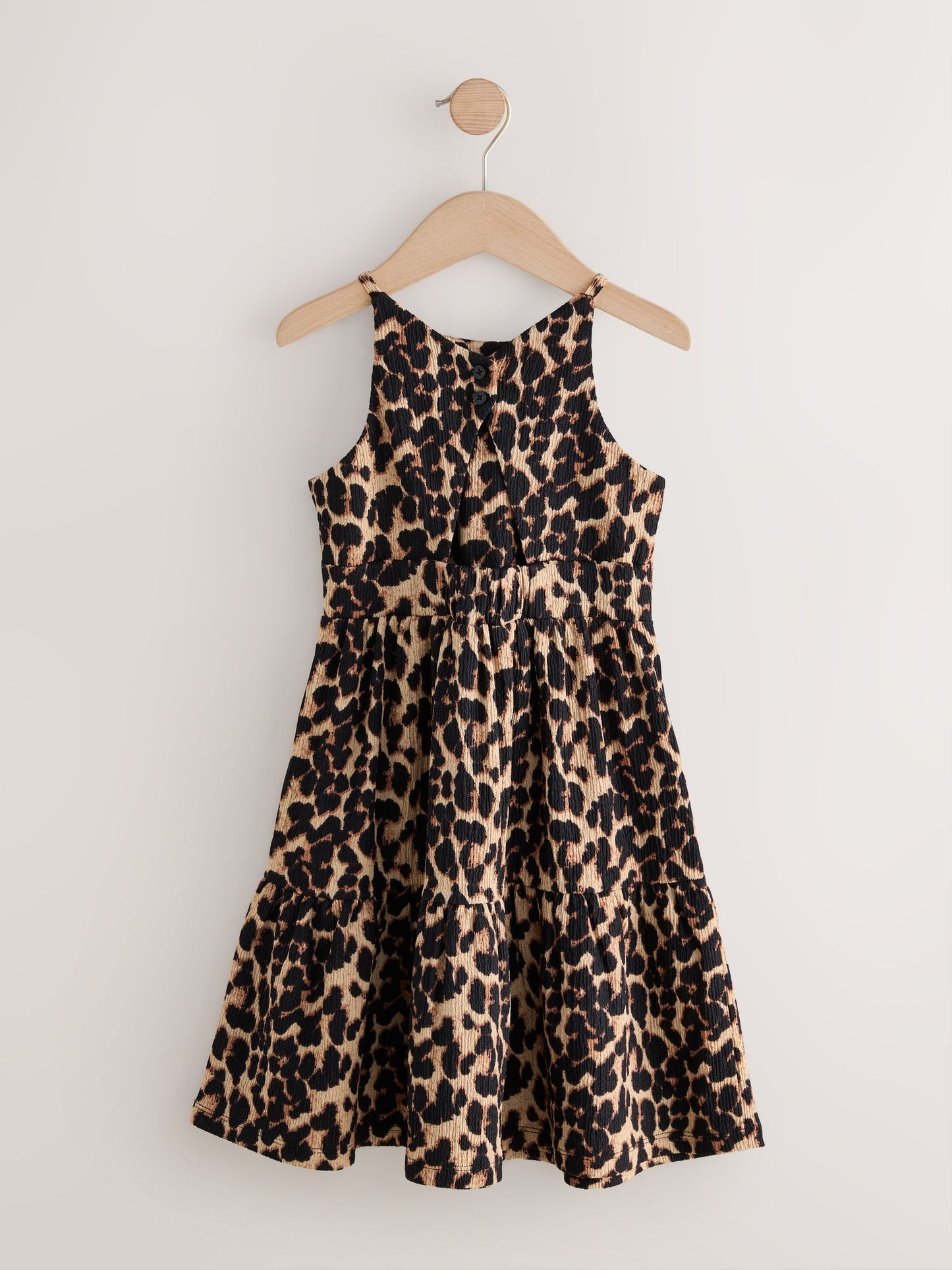 Animal Strappy Crinkle Summer Dress (3-16yrs)