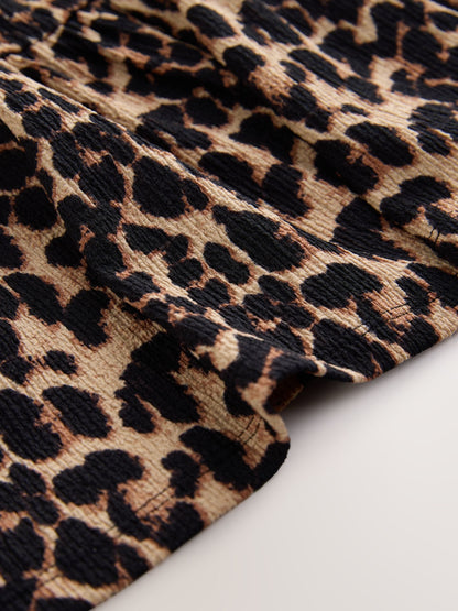 Animal Strappy Crinkle Summer Dress (3-16yrs)