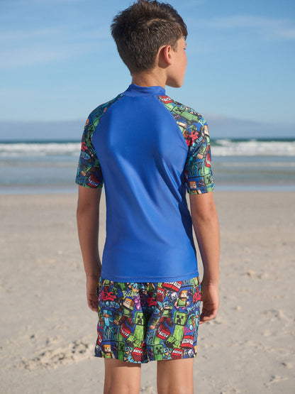 Dsiney Kidz - Navy Minecraft Rash Vest (3-16yrs) image 2