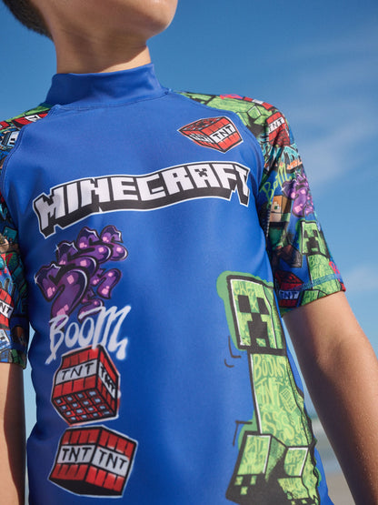 Dsiney Kidz - Navy Minecraft Rash Vest (3-16yrs) image 3