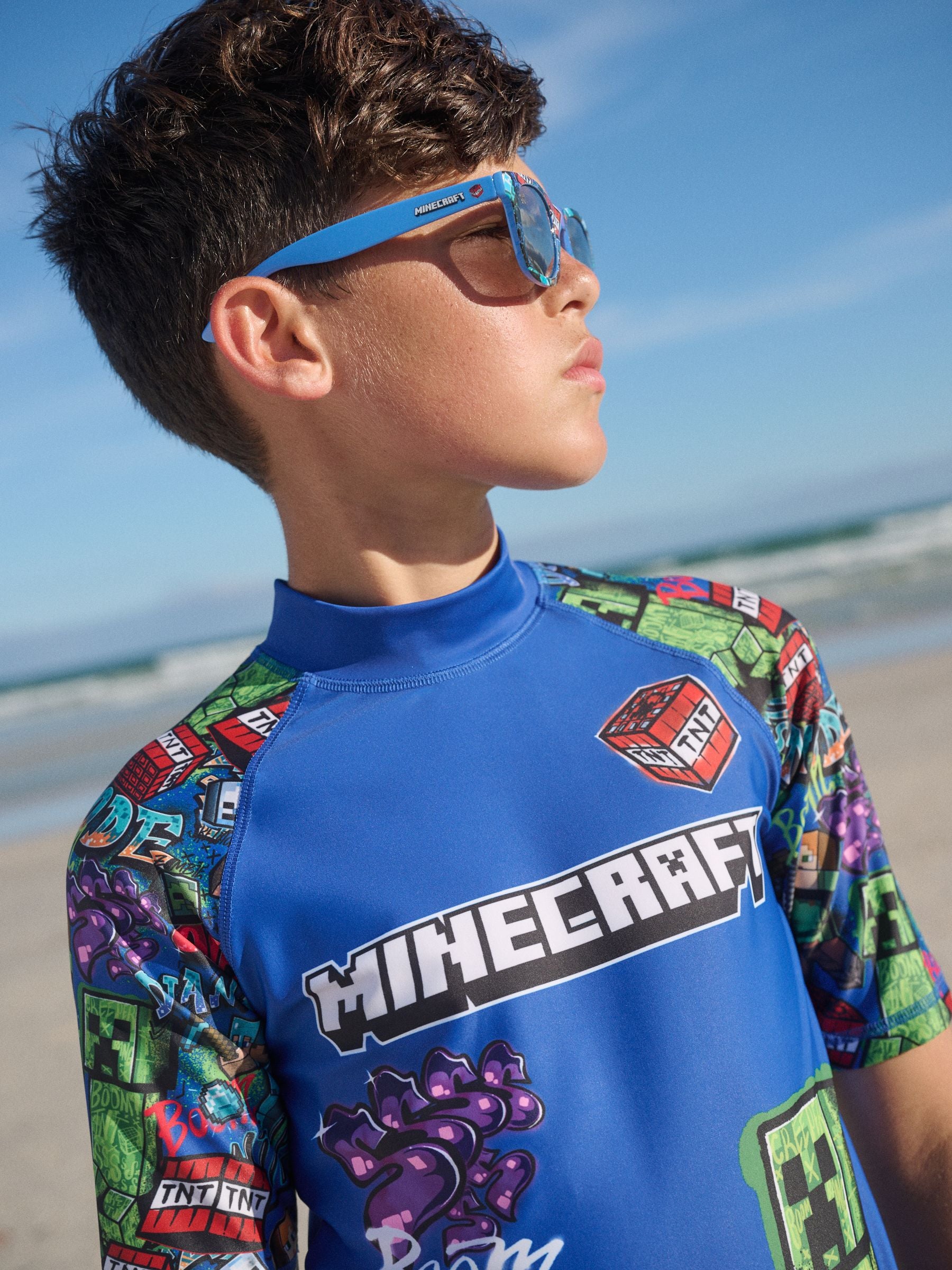 Dsiney Kidz - Navy Minecraft Rash Vest (3-16yrs) image 4