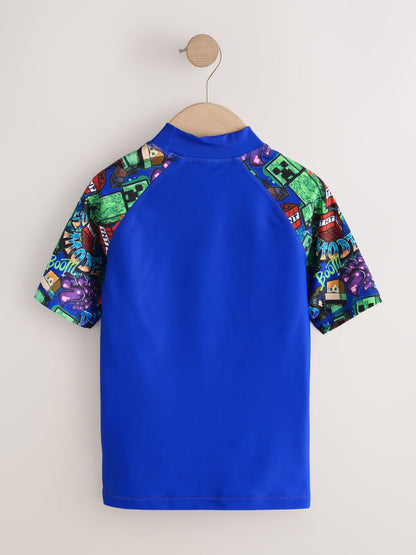 Dsiney Kidz - Navy Minecraft Rash Vest (3-16yrs) image 6