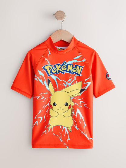 Dsiney Kidz - Red Pokemon Rash Vest (3-16yrs) image 1
