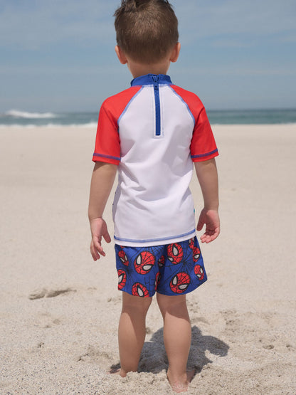 Spiderman Rash Vest and Swim Shorts Set (3mths-7yrs) image 3