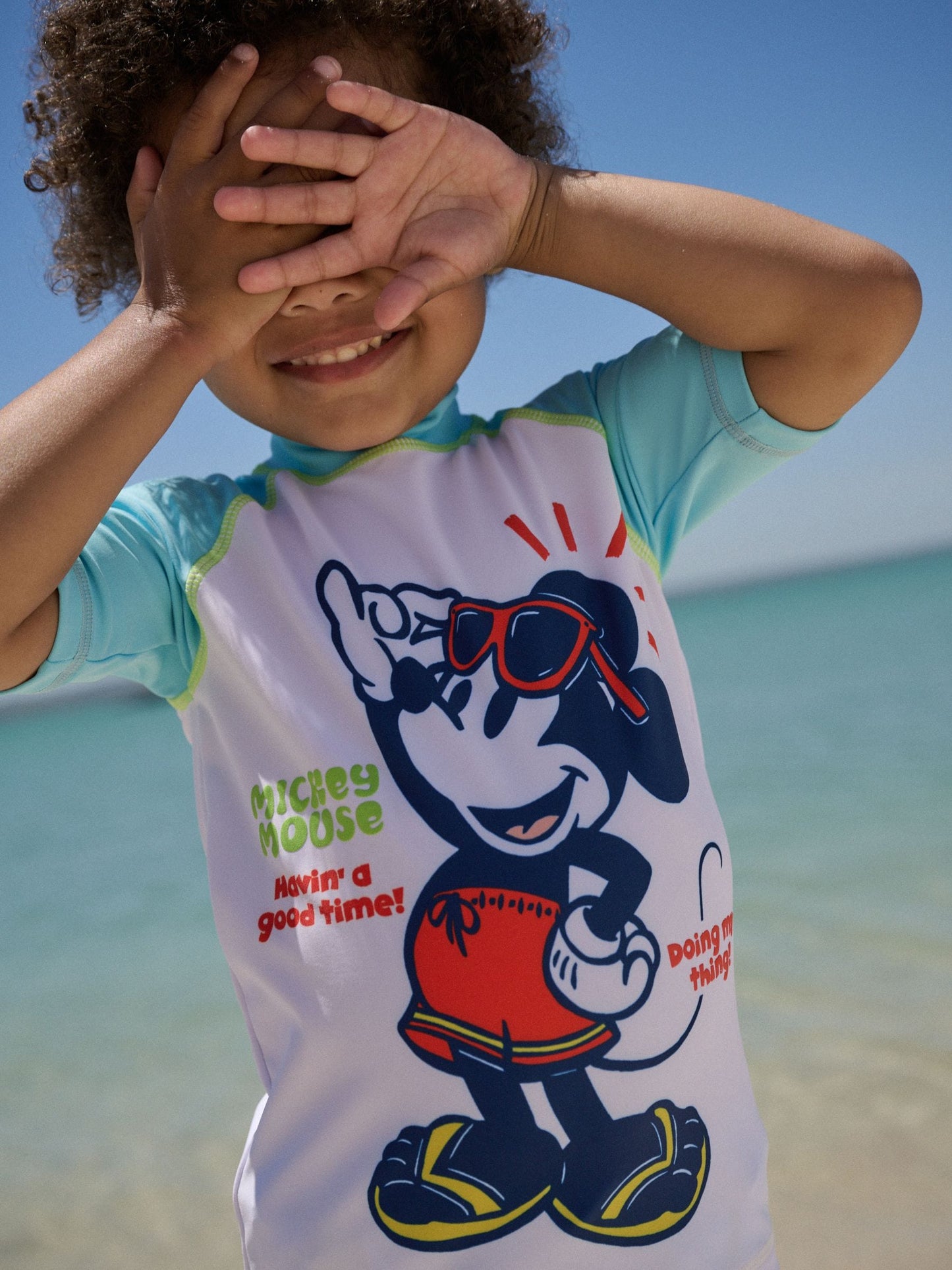 Mickey Rash Vest and Swim Shorts Set (3mths-7yrs) image 2