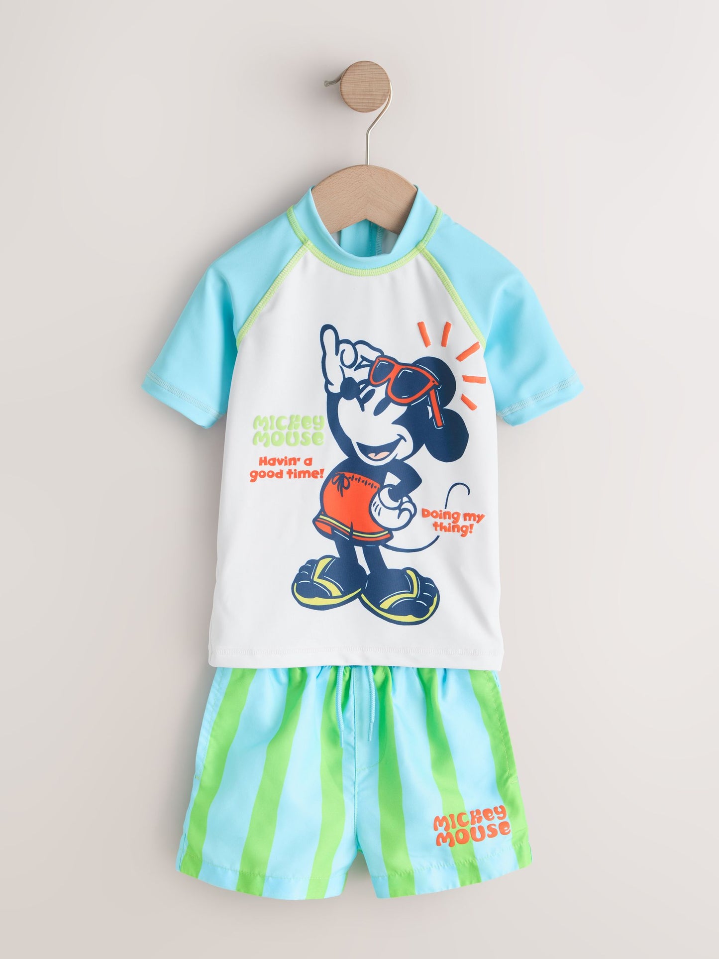 Mickey Rash Vest and Swim Shorts Set (3mths-7yrs) image 5