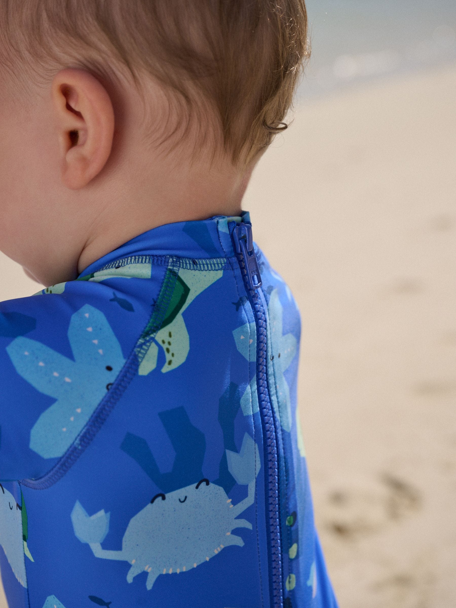 Blue Sunsafe Swimsuit and Hat Set (3mths-7yrs) image 3