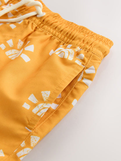 Yellow/Orange Short Sleeve Sunsafe Rash Vest and Swim Shorts Set (3mths-7yrs) image 8