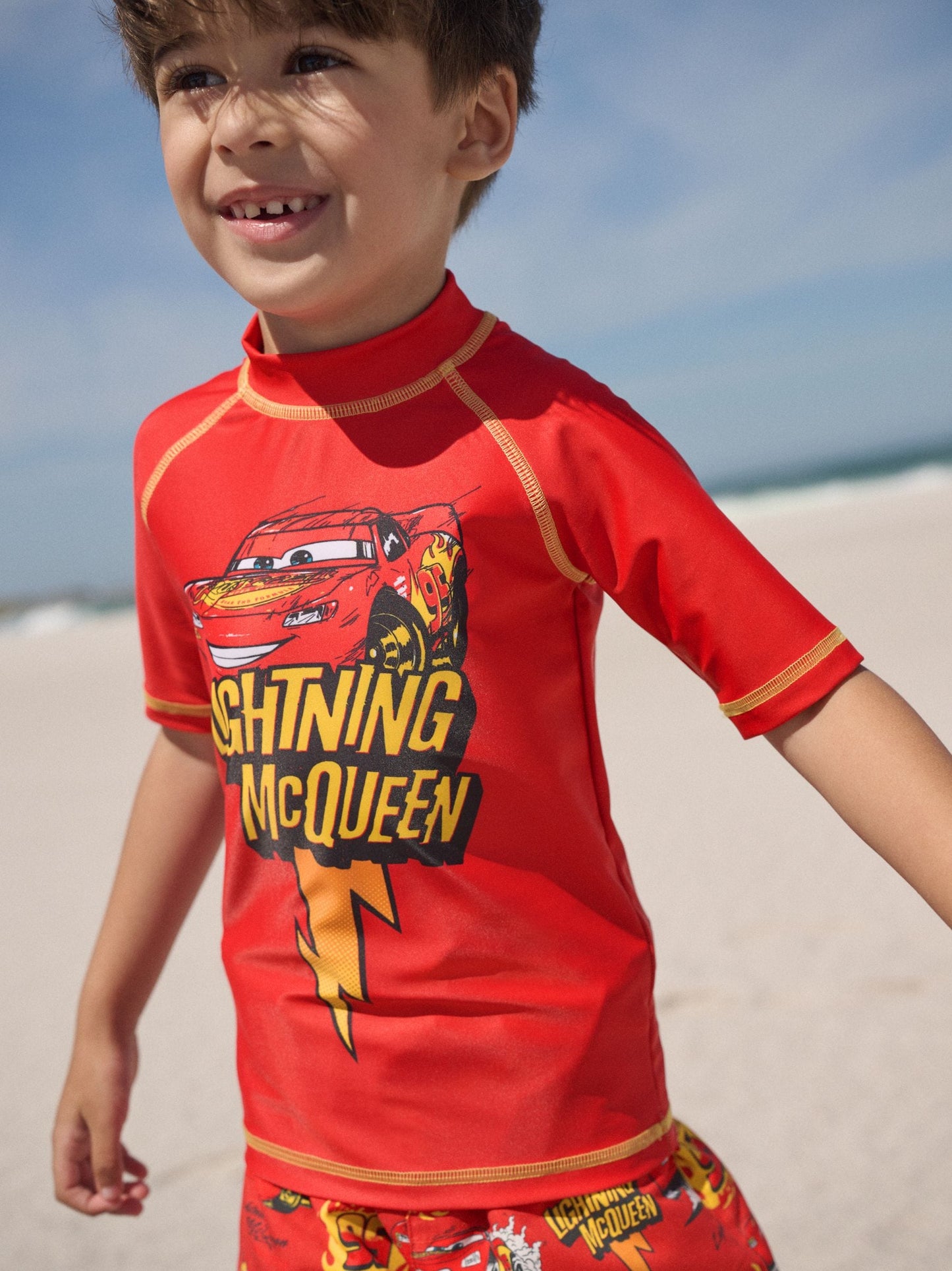 Lightening McQueen Rash Vest and Swim Shorts Set (3mths-7yrs) image 3