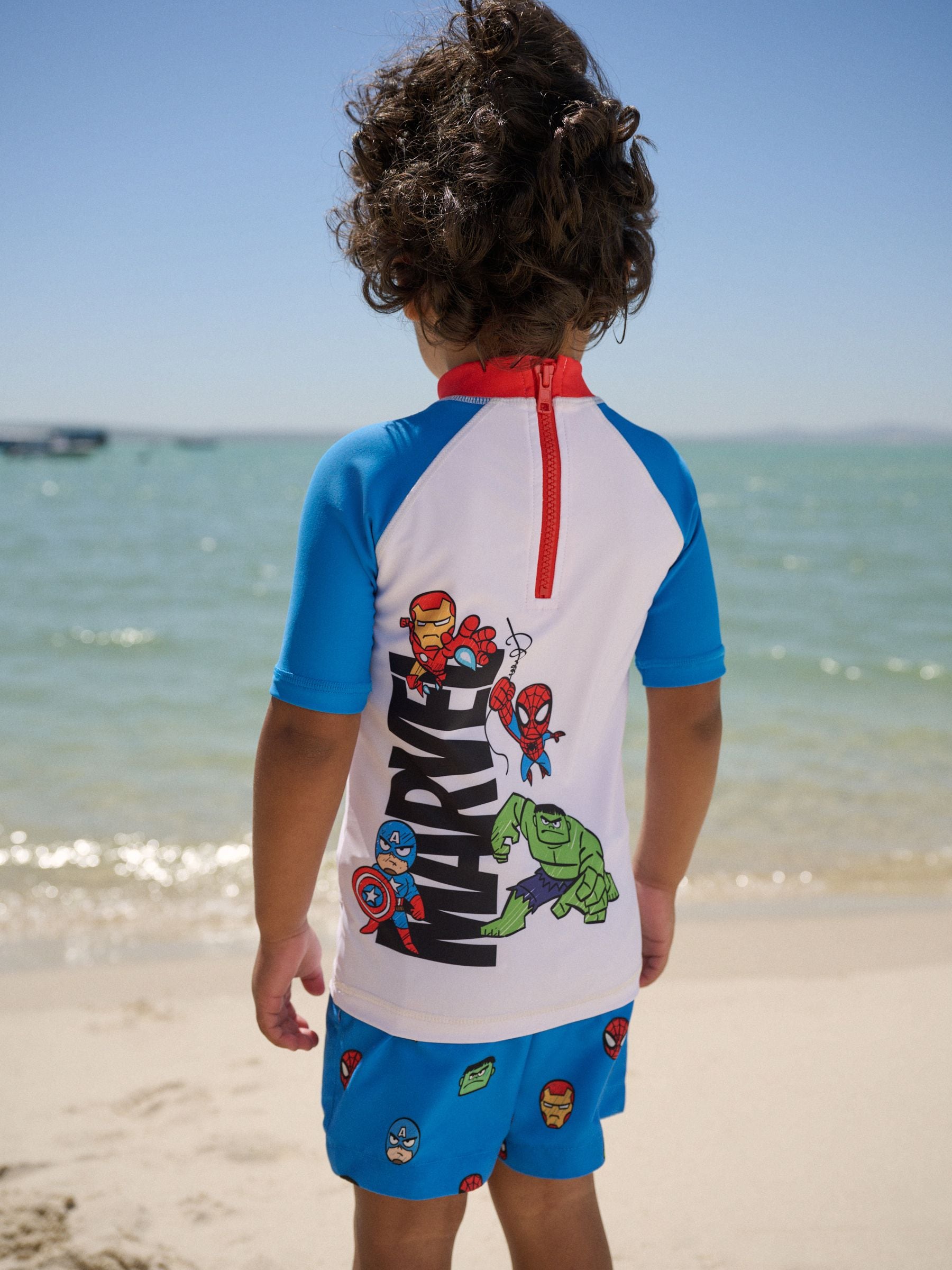 Marvel Rash Vest and Swim Shorts Set (3mths-7yrs) image 3