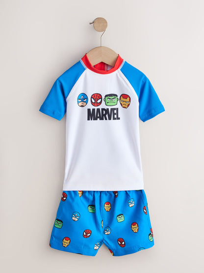 Marvel Rash Vest and Swim Shorts Set (3mths-7yrs) image 5